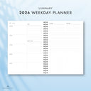 2026 LUMINARY Weekdays Planner