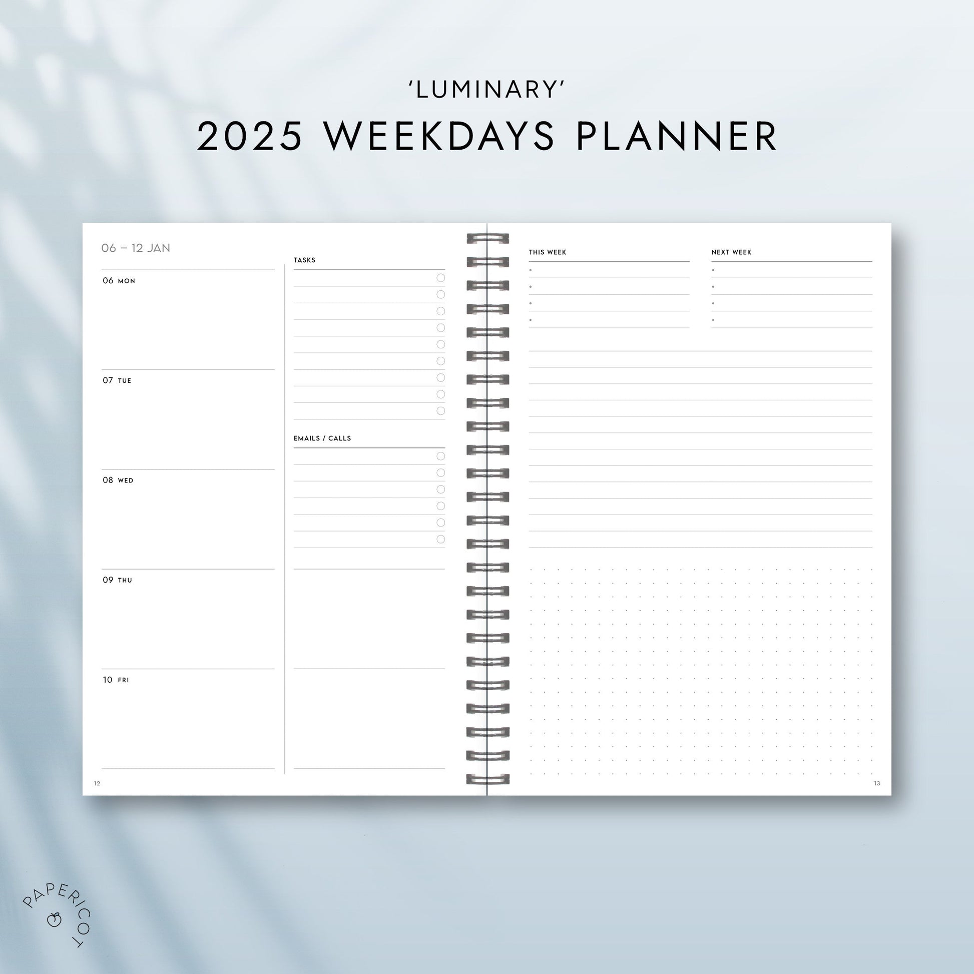 2025 LUMINARY Weekdays Planner – PAPERICOT 2025-luminary-weekdays-planner-papericot