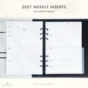 2027 Weekly Inserts - Horizontal Layout