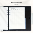 Monthly No.1 - Calendar - Planner Inserts