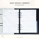 2025 Weekly Inserts - Horizontal Layout