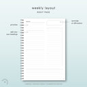 LUMINARY Undated Weekly Planner