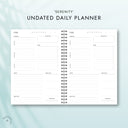 SERENITY Undated Daily Planner