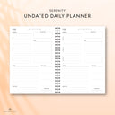 SERENITY Undated Daily Planner