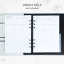 Weekly No.5 - Semi Schedule - Planner Inserts