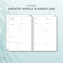 CIRCADIA Undated Weekly 6M Planner